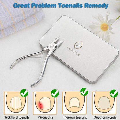 FERYES Toenail Clippers Straight Blade for Thick Toenails, Nail Clippers for Thick and Ingrown Nails - High Temperature Forging Stainless Steel Toe Nail Tools Health & Beauty > Personal Care > Cosmetics > Cosmetic Tools > Nail Tools FERYES   