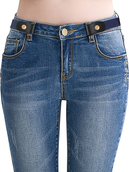 SANSTHS Buckle-Free Elastic Women Belt for Jeans without Buckle, Comfortable Invisible Belt No Bulge No Hassle Apparel & Accessories > Clothing Accessories > Belts SANSTHS   