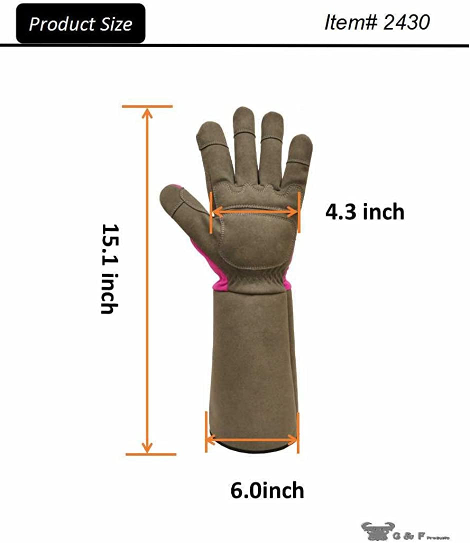 G & F Products Florist Pro Long Sleeve Rose Gardening Gloves Apparel & Accessories > Clothing Accessories > Gloves & Mittens G & F Products   