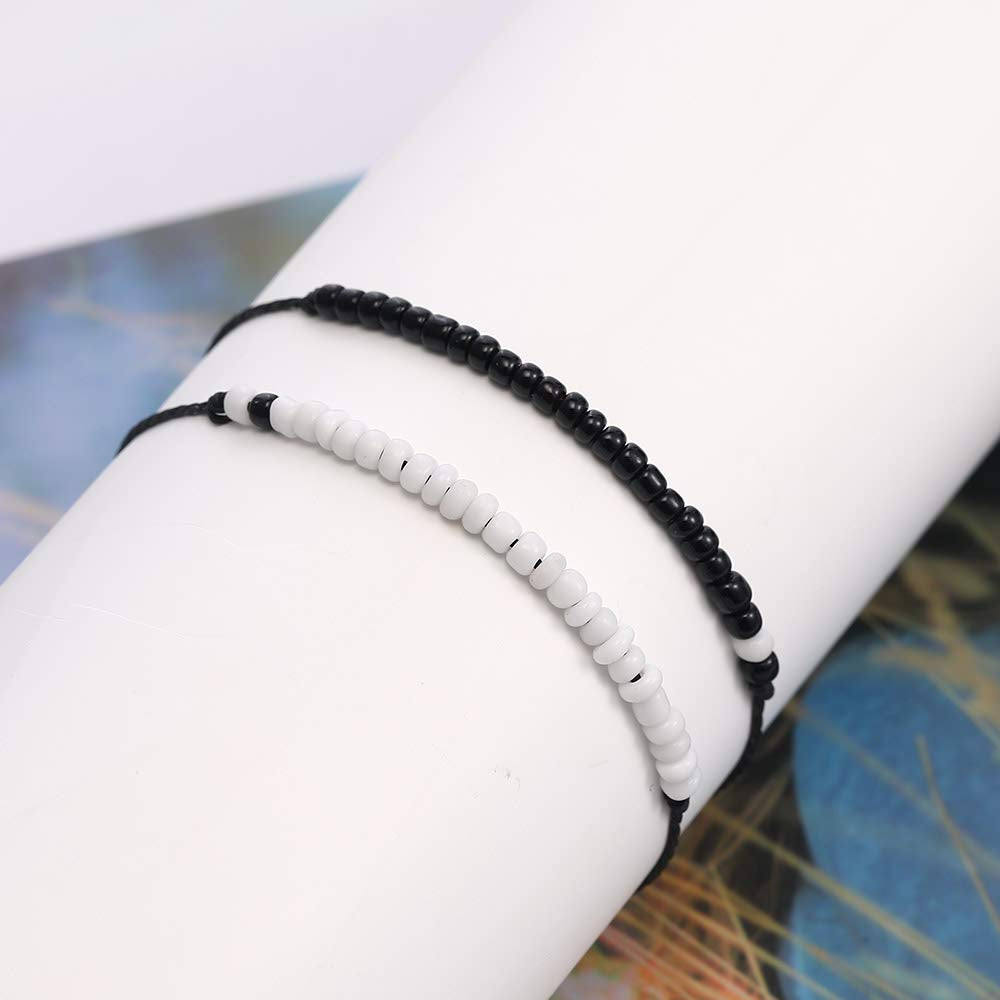Best Friend Bracelets Couples Bracelets for 2 Matching Yin Yang His and Her Lover Bracelet Jewelry for Bff Friendship Relationship Boyfriend Girlfriend Valentines Gift (Matching Bead) Apparel & Accessories > Jewelry > Bracelets SUMMER LOVE   