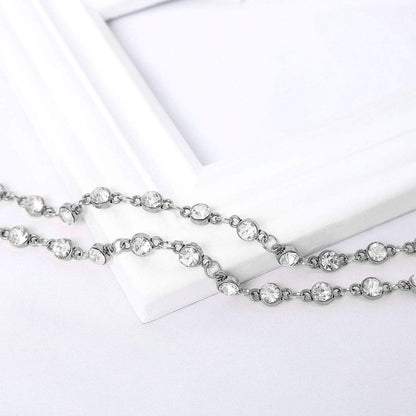 Nicute Boho Rhinestone Belly Chain Waist Chains Summer Crystal Body Jewelry for Women and Girls (Silver) Apparel & Accessories > Jewelry > Body Jewelry Nicute   