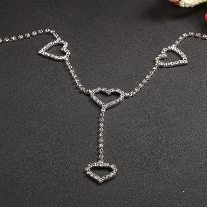 Rhinestone Waist Chains Belt Pendant Love Body Chain Heart Waist Body Chain Belly Jewelry for Women and Girls (6542) Apparel & Accessories > Jewelry > Body Jewelry Generic   
