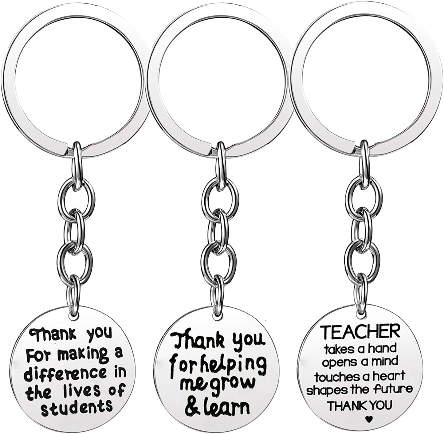 Pack of 3 Teacher Bangles Gifts for Teacher Open School Gifts for Teachers Thank You Bangle Bracelets Apparel & Accessories > Jewelry > Bracelets Nzztont 3PCs Keychain Mixed Style 07  
