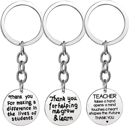 Pack of 3 Teacher Bangles Gifts for Teacher Open School Gifts for Teachers Thank You Bangle Bracelets Apparel & Accessories > Jewelry > Bracelets Nzztont 3PCs Keychain Mixed Style 07  