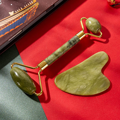 Women'S Beauty Tools Jade Roller Two Piece Set Natural Jade for Face - Reduce Wrinkles and Age Puffy Eyes, Firms Skin Health & Beauty > Personal Care > Cosmetics > Cosmetic Tools > Skin Care Tools TIGERSTAR   