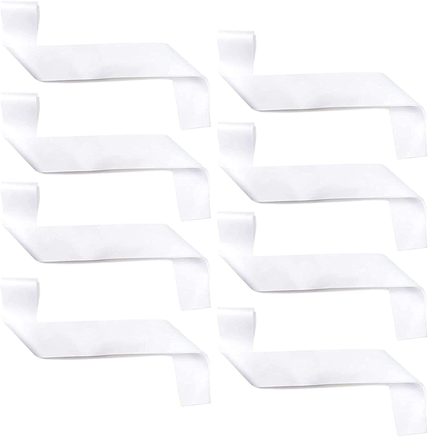 Sparkle and Bash Blank Customizable Satin Sash (8 Pack), White Apparel & Accessories > Clothing Accessories > Sashes Sparkle and Bash   