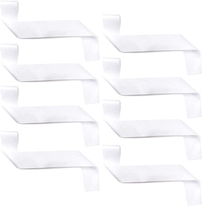 Sparkle and Bash Blank Customizable Satin Sash (8 Pack), White Apparel & Accessories > Clothing Accessories > Sashes Sparkle and Bash   