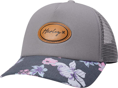 Hurley Women'S Baseball Cap - Horizon Curved Brim Snap-Back Foam Trucker Hat Apparel & Accessories > Clothing Accessories > Hats Hurley Grey One Size 