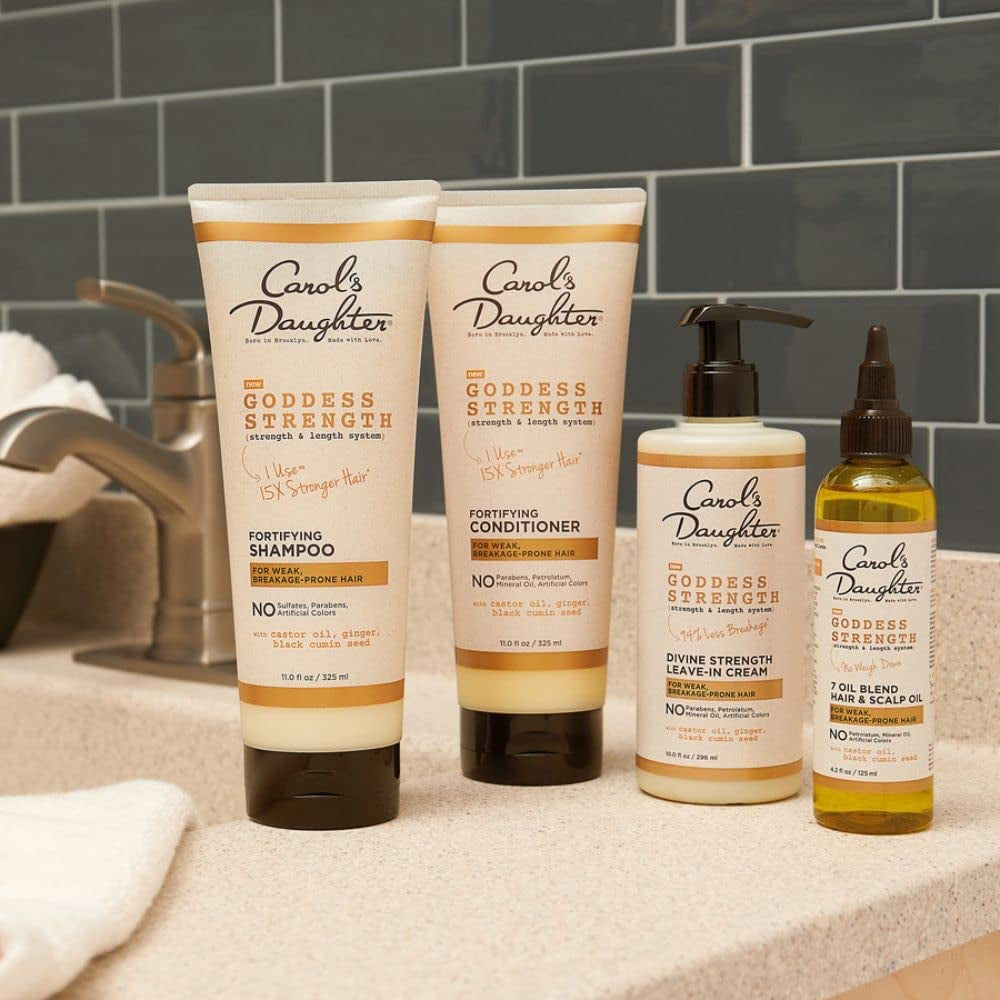 Carol'S Daughter Goddess Strength 4 Full Size Products Hair Care Set - Sulfate Free Shampoo, Conditioner, Leave In, Scalp & Hair Oil Treatment- for Curly, Natural Hair Health & Beauty > Personal Care > Hair Care Carol's Daughter   