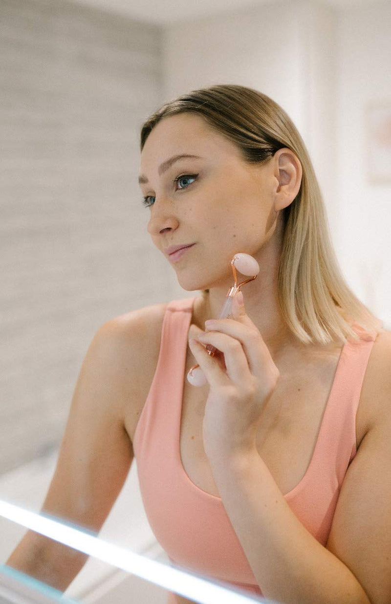 Rose Quartz Face Roller - Facial Roller and Skin Massage Tool with Authentic Rose Quartz Stone - Face Relaxer Gua Sha Roller - under Eye Roller by Penelope Skincare… (Rose Quartz) Health & Beauty > Personal Care > Cosmetics > Cosmetic Tools > Skin Care Tools PENELOPE SKINCARE   