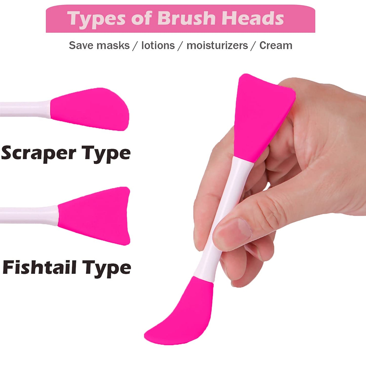 Rampula Mask Applicator Silicone Face Brush Face Mud Cream,Clay Mask,Diy,Modeling Mask Brushes DIY Mud Mixing Spatula Double-End Handheld Scoop Skin Care Make up Foundation Gel Cosmetic Tool Health & Beauty > Personal Care > Cosmetics > Cosmetic Tools > Makeup Tools RamPula   