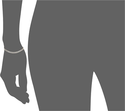 Collection Sterling Silver Interlocking Geometric Link Bracelet Apparel & Accessories > Jewelry > Bracelets Amazon Collection   