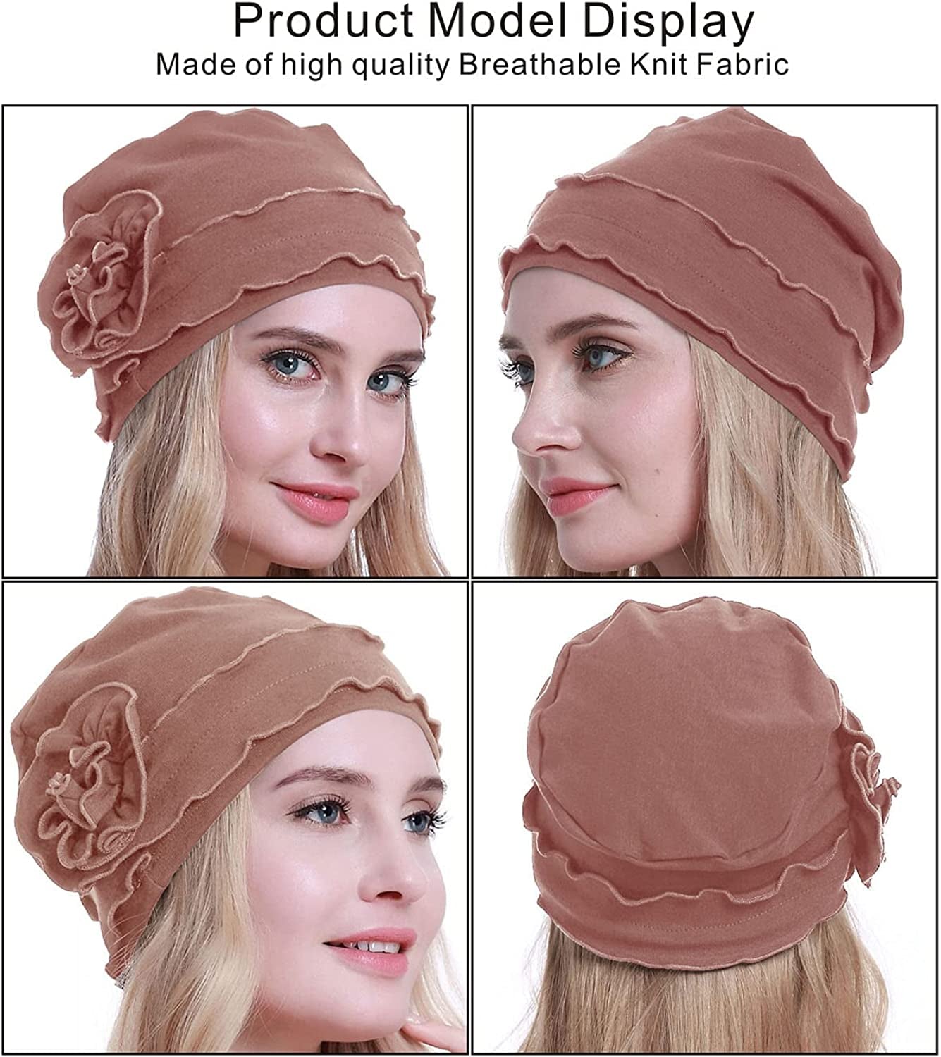 Osvyo Chemo Headwear Turban Cap for Women - Cancer Beanie Hair Loss Sealed Packaging Apparel & Accessories > Clothing Accessories > Headwear osvyo   