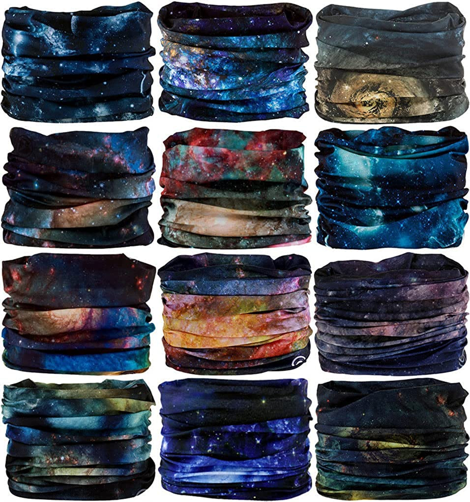 VANCROWN Neck Gaiter Headband Headwear Head Wrap Face Mask Magic Scarf Bandana for Men and Women Apparel & Accessories > Clothing Accessories > Bandanas & Headties VANCROWN 12pcs.sight  