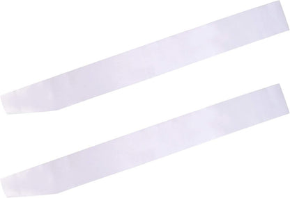 Blank Satin Sash Party Accessory for Wedding, Party Decorations and DIY, White (2) Apparel & Accessories > Clothing Accessories > Sashes EBOOT   