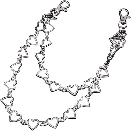 N/Q Punk Gothic Layered Hollow Love Heart Butterfly Star Belly Waist Chain Belt for Women Girls Men Boys Hip Hop Rock Multilayer Unisex Resin Cartoon Colorful Bear Animal Insect Body Jewelry Apparel & Accessories > Jewelry > Body Jewelry N/Q E layered heart  
