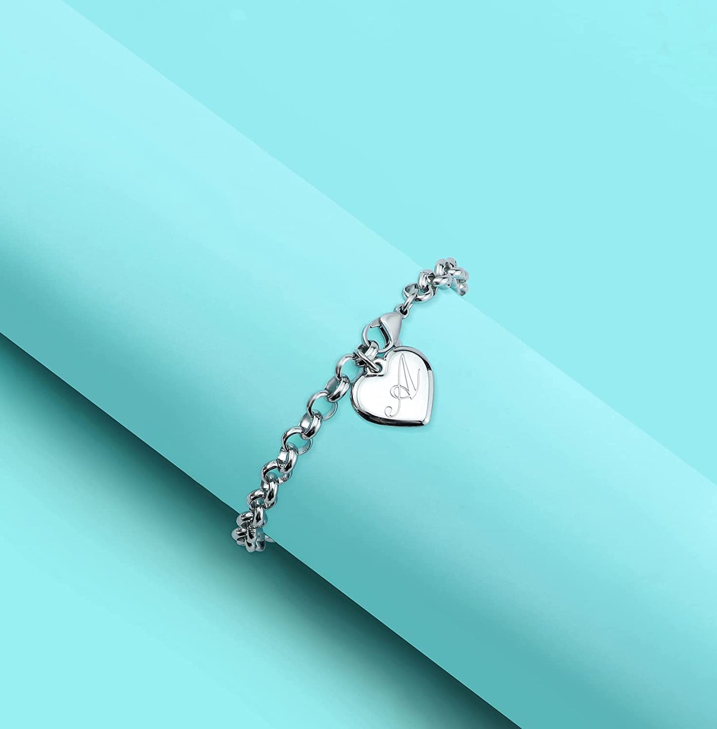 Heart Initial Charm Bracelets for Teen Girls Letters Alphabet Bracelet Jewelry for Girls Gifts for Teenage Girls Apparel & Accessories > Jewelry > Bracelets Monily   