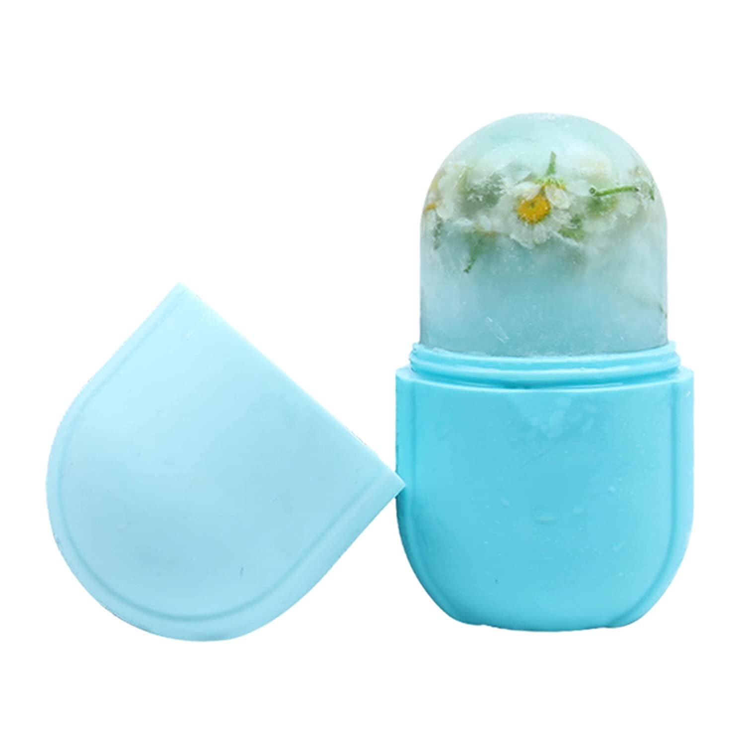 Ice Roller for Face and Eye, Silicone Ice Mold for Face,Facial Ice Roller Skin Care Tool for Eye Puffiness Relief & Remove Fine Lines & Reduce Acne Beauty Gift for Women (Pink) Health & Beauty > Personal Care > Cosmetics > Cosmetic Tools > Skin Care Tools Aethland 02# Blue  