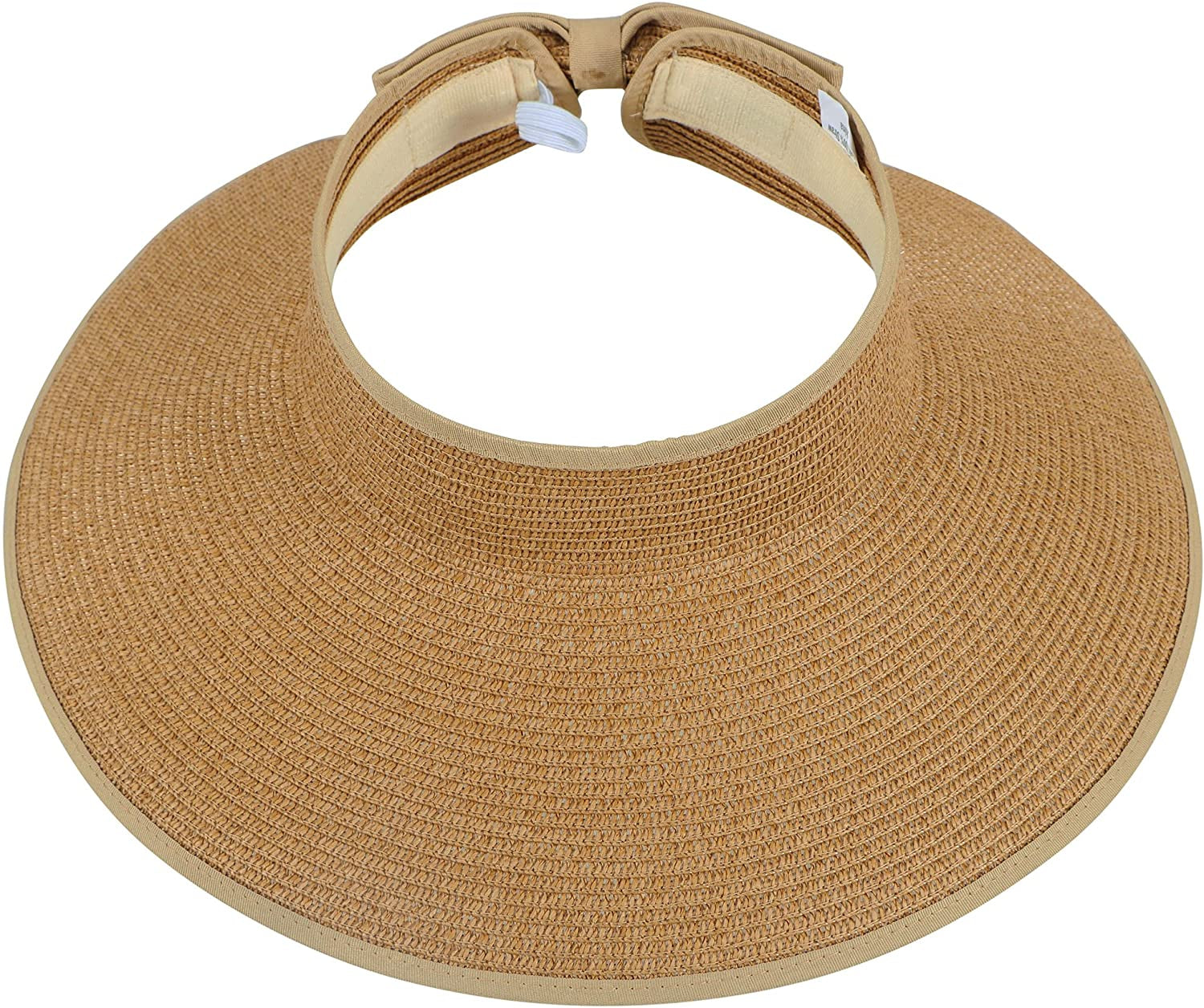 Simplicity Women'S UPF 50+ Wide Brim Roll-Up Straw Sun Hat Sun Visor Apparel & Accessories > Clothing Accessories > Hats Simplicity A Natural  