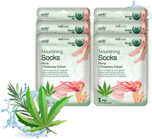 Epielle Nourishing Foot Masks - Hemp + Rosemary Extract for Deep Moisturizing 100% Vegan & Cruelty-Free (Socks 6Pk), Beauty Gifts | Skincare Gifts | Skincare Party Favors. Stocking Stuffers!! Health & Beauty > Personal Care > Foot Care Epielle   