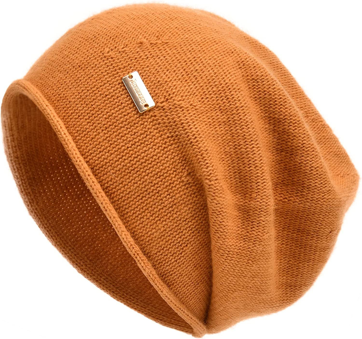 Jaxmonoy Cashmere Slouchy Knit Beanie Hat for Women Winter Soft Warm Ladies Wool Knitted Skull Beanies Cap Apparel & Accessories > Clothing Accessories > Hats jaxmonoy Mstard  
