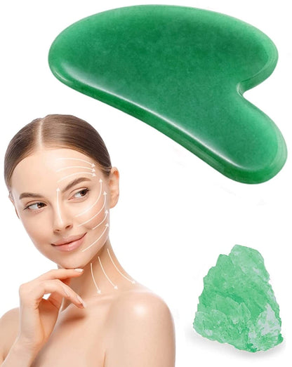 GUASHAPE Gua Sha Facial Tools, Face Stone, Natural Rose Quartz Gua Sha Stone, Guasha Tool for Face Sculpting, Shaping, Reduce Puffiness, Tension Relief, Gua Sha Massage Tool for Face, Eyes and Body Health & Beauty > Personal Care > Cosmetics > Cosmetic Tools > Skin Care Tools GUASHAPE B) Jade Green  