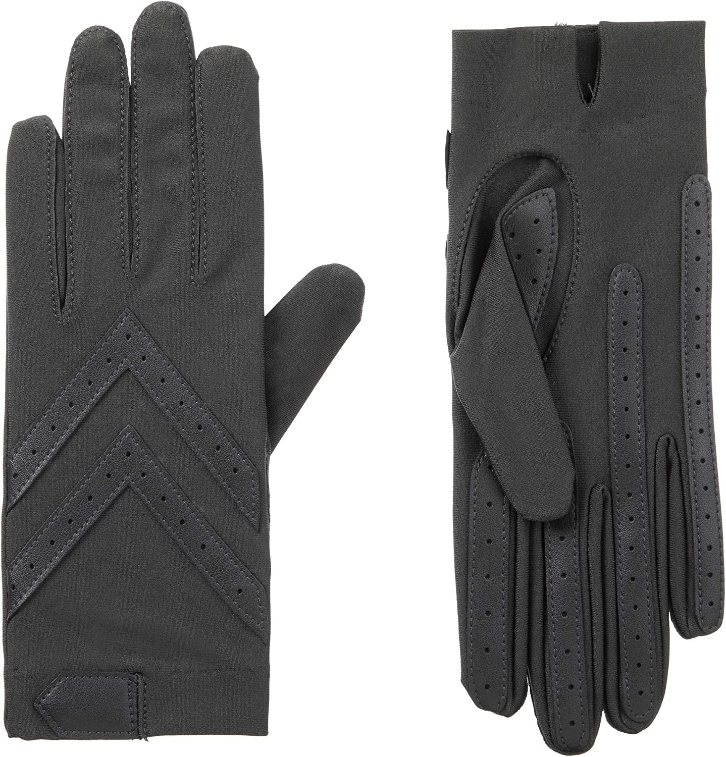 Isotoner Women'S Spandex Shortie Touchscreen Gloves Apparel & Accessories > Clothing Accessories > Gloves & Mittens isotoner Charcoal - Smartdri Large-X-Large 