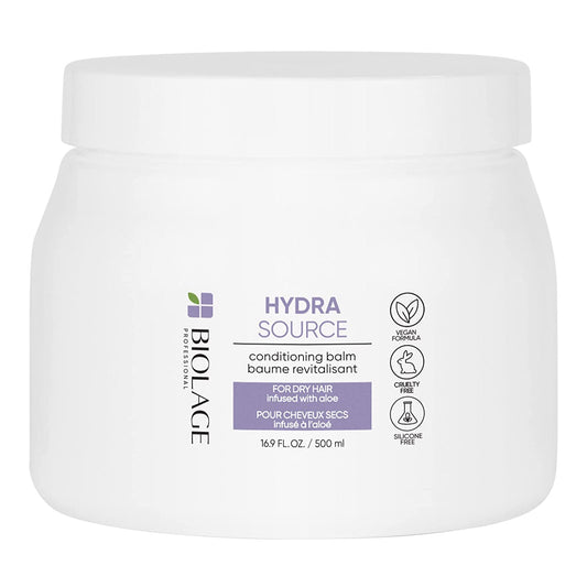 BIOLAGE Hydra Source Conditioning Balm | Hydrates, Nourishes & Restores Shine | for Dry Hair | Sulfate, Paraben & Silicone-Free | Vegan Health & Beauty > Personal Care > Hair Care BIOLAGE 16.9 Fl Oz (Pack of 1)  