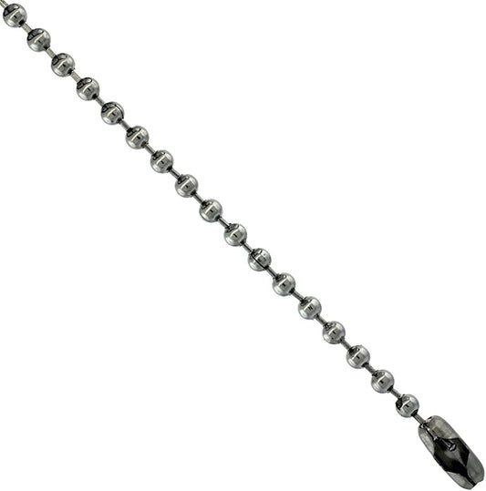Sabrina Silver Stainless Steel Bead Ball Chain 3 Mm Thick, Necklaces Bracelets & Anklets Apparel & Accessories > Jewelry > Anklets Sabrina Silver 36.0 Inches  