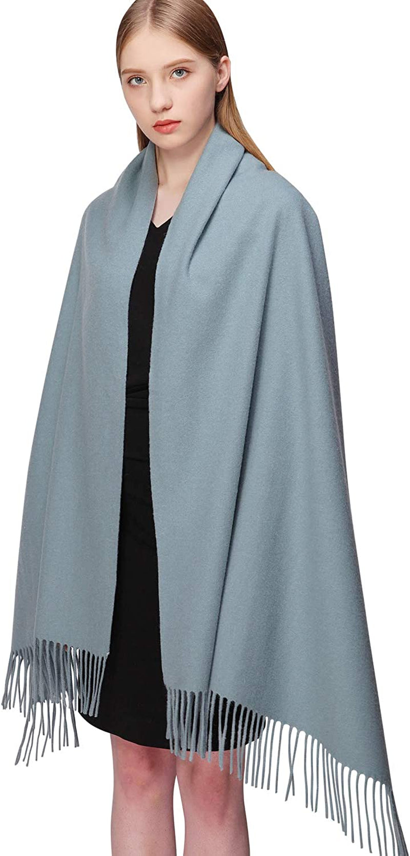RIIQIICHY 100% Wool Scarf Pashmina Shawls and Wraps for Women Cashmere Warm Winter More Thicker Soft Scarves Apparel & Accessories > Clothing Accessories > Scarves & Shawls RIIQIICHY Turquoise  