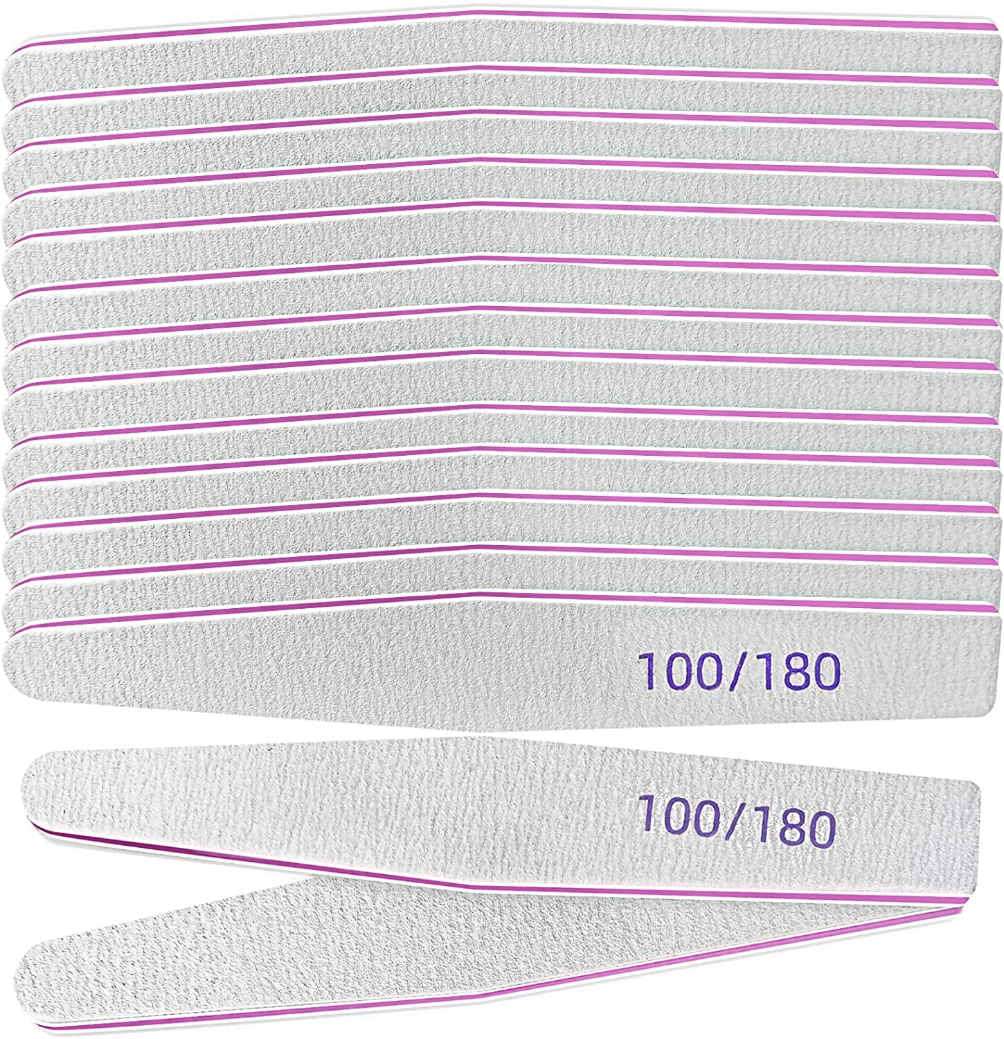 Lofuanna Nail File 15 PCS Professional Double Sided Acrylic Nail File,Washable Nail File Manicure Tools for Poly Nail Extension Gel and Acrylic Nails Tools Suit for Home Salon (100/180 Grit) Health & Beauty > Personal Care > Cosmetics > Cosmetic Tools > Nail Tools lofuanna 100/180 grit  