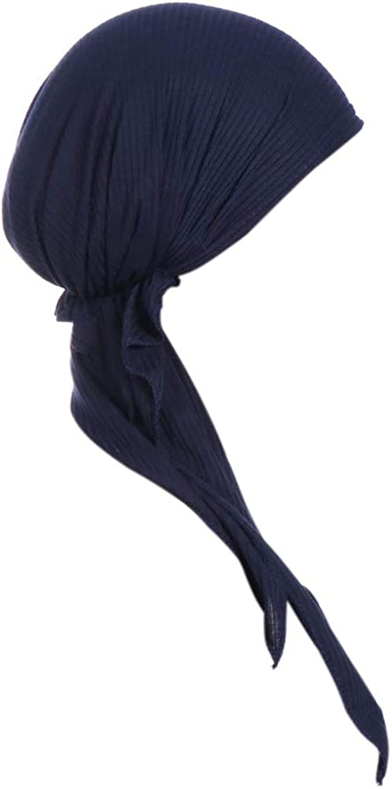 Fxhixiy Womens Turban Chemo Hat Head Scarves Slip-On Pre-Tied Headwear Bandana Sleep Hair Cover Apparel & Accessories > Clothing Accessories > Headwear Fxhixiy Navy  
