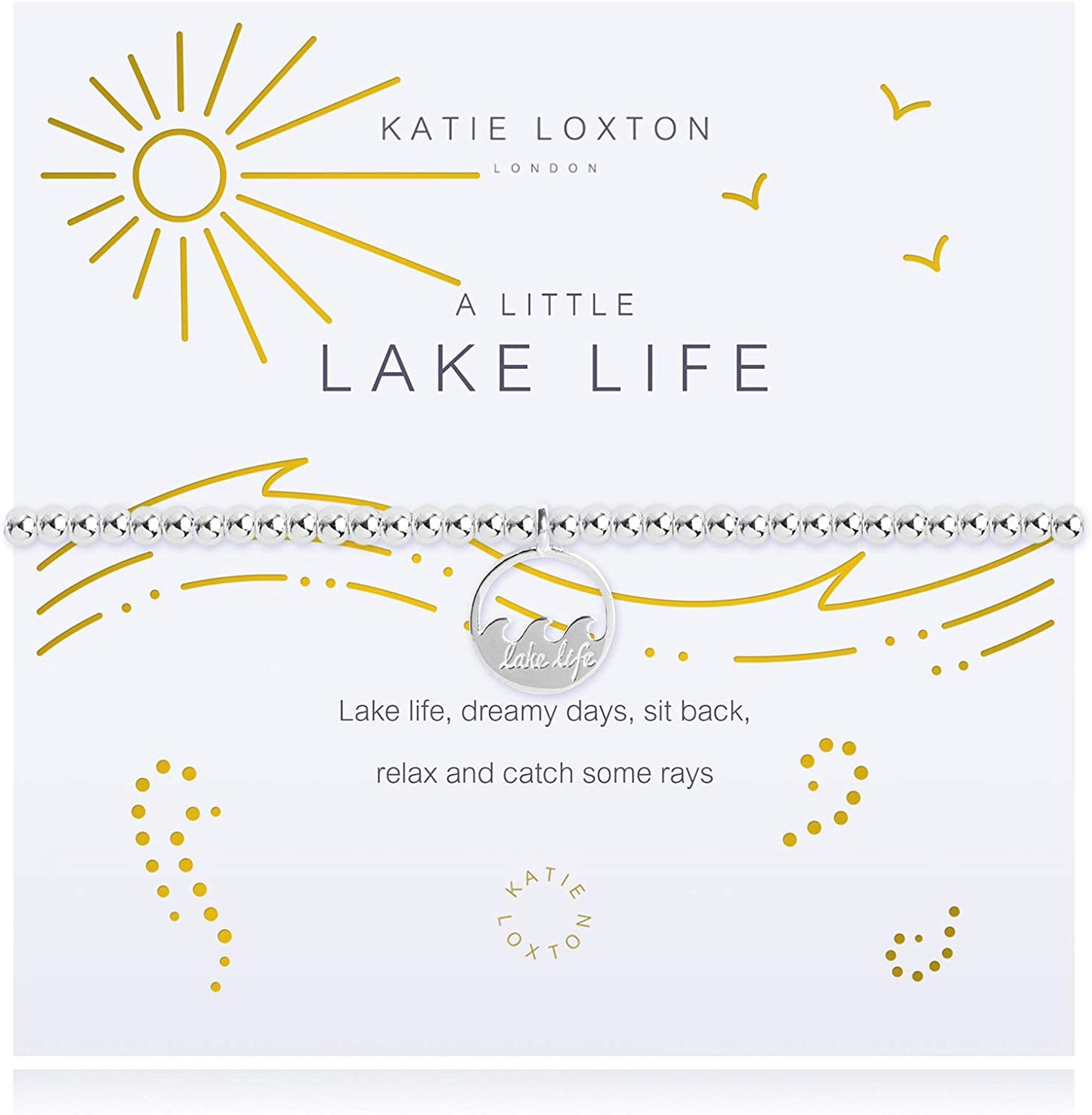 KATIE LOXTON a Little Summer Womens Stretch Adjustable Band Fashion Charm Bracelet Apparel & Accessories > Jewelry > Bracelets Katie Loxton Lake Life  