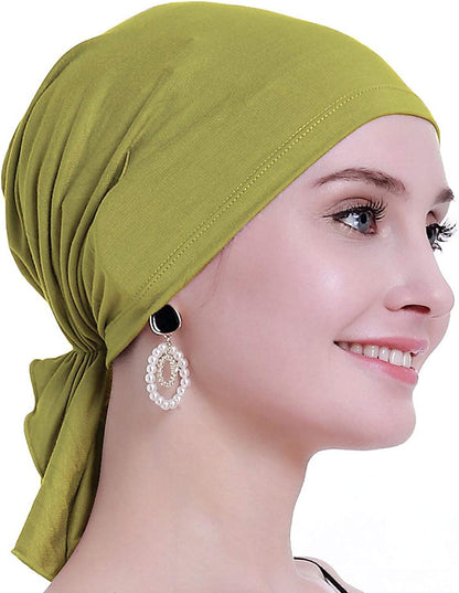 Osvyo Bamboo Chemo Headscarf for Women Hair Loss - Cancer Slip on Headwear Turbans Sealed Packaging Apparel & Accessories > Clothing Accessories > Headwear osvyo Bamb0o Khaki One Size 