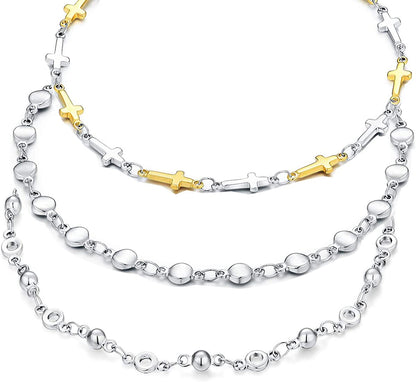 Hoduar Stainless Steel Anklet for Women, Non-Fading Dainty Heart Ankle Bracelets Foot Chain Jewelry for Women Apparel & Accessories > Jewelry > Anklets hoduar a:cross  