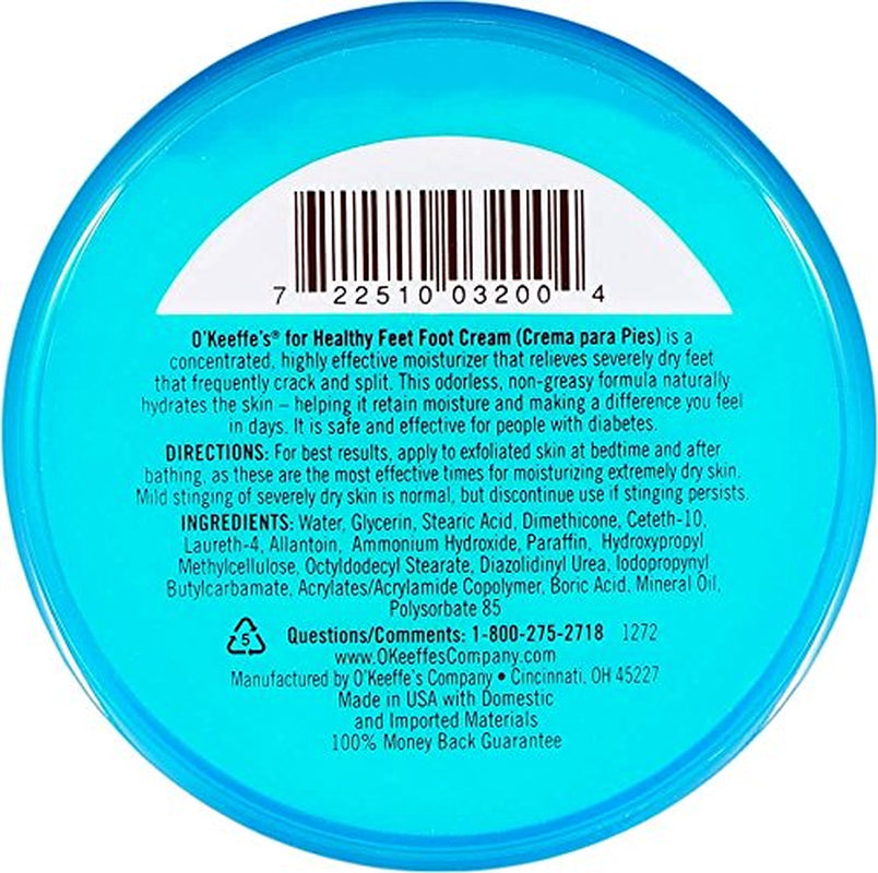Dry Cracked Heels Repair Bundle with Open Toe Moisturizing Silicone Gel Heel Socks (2 Pairs, Gray) and O’Keeffe’S Healthy Feet Cream Jar for Home Foot Skin Care Health & Beauty > Personal Care > Foot Care Bodiance   