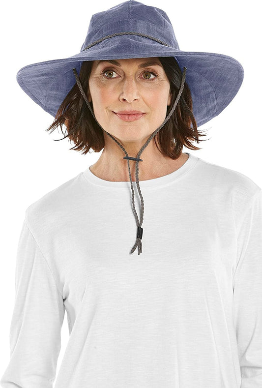 Coolibar UPF 50+ Women'S Flora Gardening Hat - Sun Protective Apparel & Accessories > Clothing Accessories > Hats Coolibar Denim Blue Chambray Small 