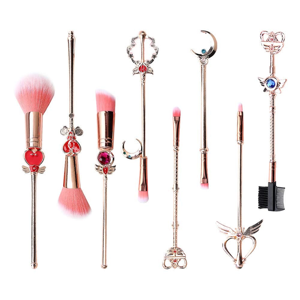 8Pcs Makeup Brushes Set,Wechip Moon Magical Sailor Cosmetic Brush Tool for Eyebrow Face Powder Foundation Blending Blush Concealer Health & Beauty > Personal Care > Cosmetics > Cosmetic Tools > Makeup Tools WeChip   