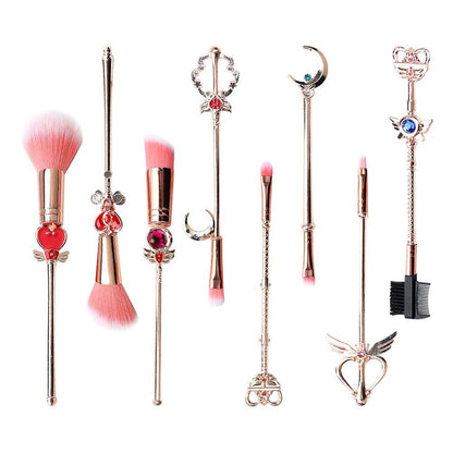 8Pcs Makeup Brushes Set,Wechip Moon Magical Sailor Cosmetic Brush Tool for Eyebrow Face Powder Foundation Blending Blush Concealer Health & Beauty > Personal Care > Cosmetics > Cosmetic Tools > Makeup Tools WeChip   