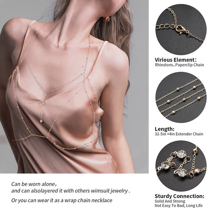 8PCS Waist Chains for Women,Colorful Summer Elastic African Waist Beads,Gold Belly Chain Jewelry,Butterfly Crystal Beach Boho Bikini Body Chain,Adjustable Stomach Beads, Bra Chain,Chest Chain Set Apparel & Accessories > Jewelry > Body Jewelry Z&C Hana   