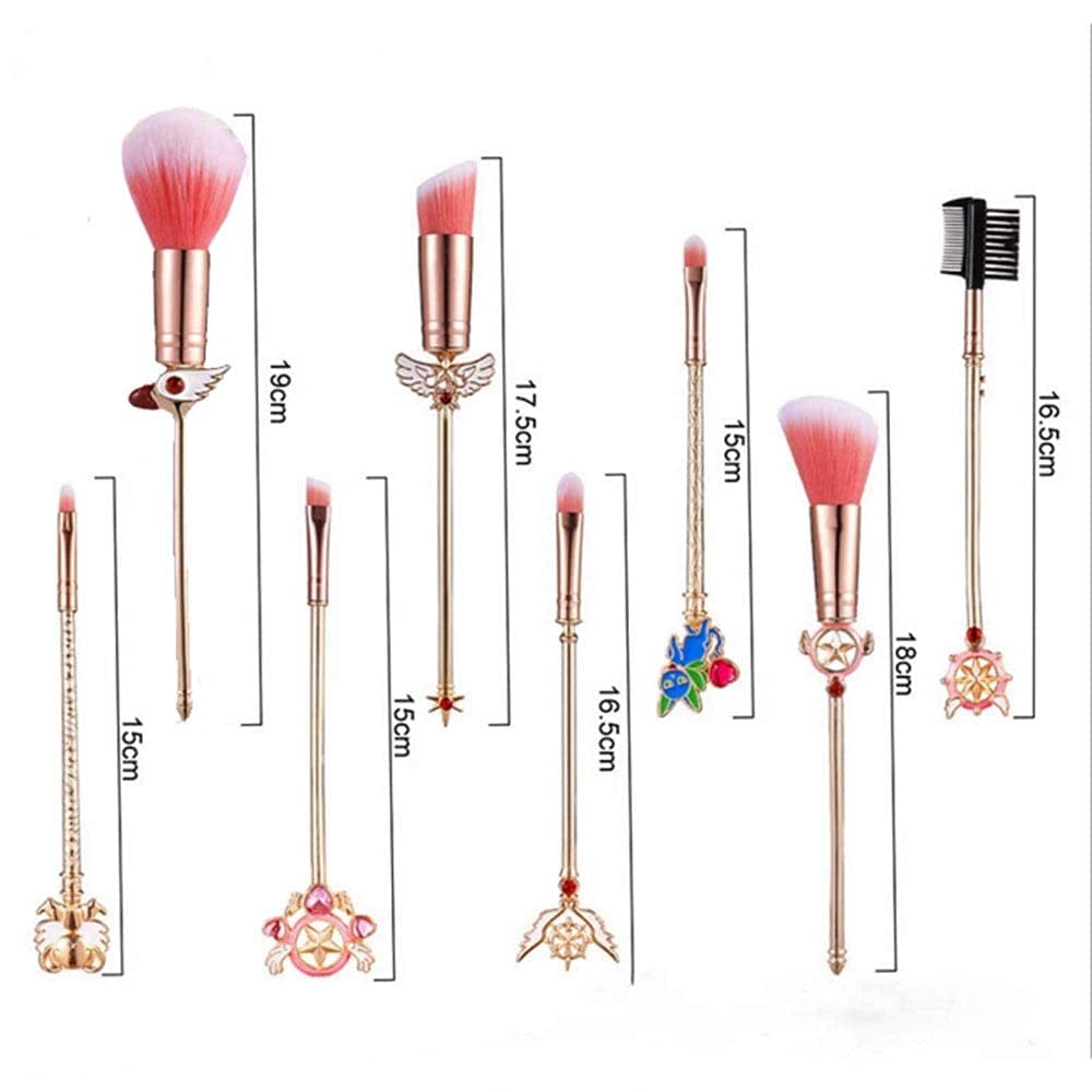 9 Pcs Sakura Makeup Brushes Set with Drawstring Bag Make up Cleaning Egg,Metallic Wand Cosmetic Makeup Tool Kit Health & Beauty > Personal Care > Cosmetics > Cosmetic Tools > Makeup Tools Yi-gog   
