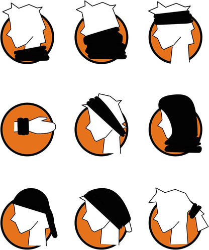 9 Pieces Outdoor Multifunctional Sport Headwear, Elastic Seamless Headband Face Bandana Mask Apparel & Accessories > Clothing Accessories > Headwear Blulu   