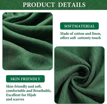 9 Pieces Women Scarf Shawl Wrap Head Scarves Big Head Scarf Soft Linen Scarf, Candy Color Apparel & Accessories > Clothing Accessories > Scarves & Shawls Patelai   