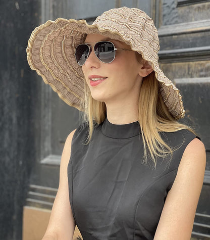 Women Folding Vintage Outdoor Sun Hats for Beach Garden Travelling UV Protection Apparel & Accessories > Clothing Accessories > Hats KYLIE MAX   