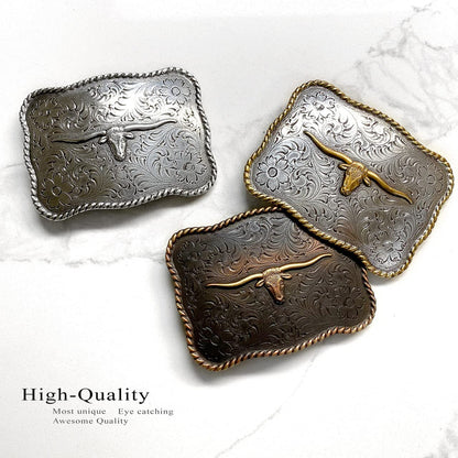 Western Lady Bull Texas Longhorn Steer Head Belt Buckle Fits 1-1/2"(38Mm) Multi-Style Options Apparel & Accessories > Clothing Accessories > Belt Buckles Belts.com   