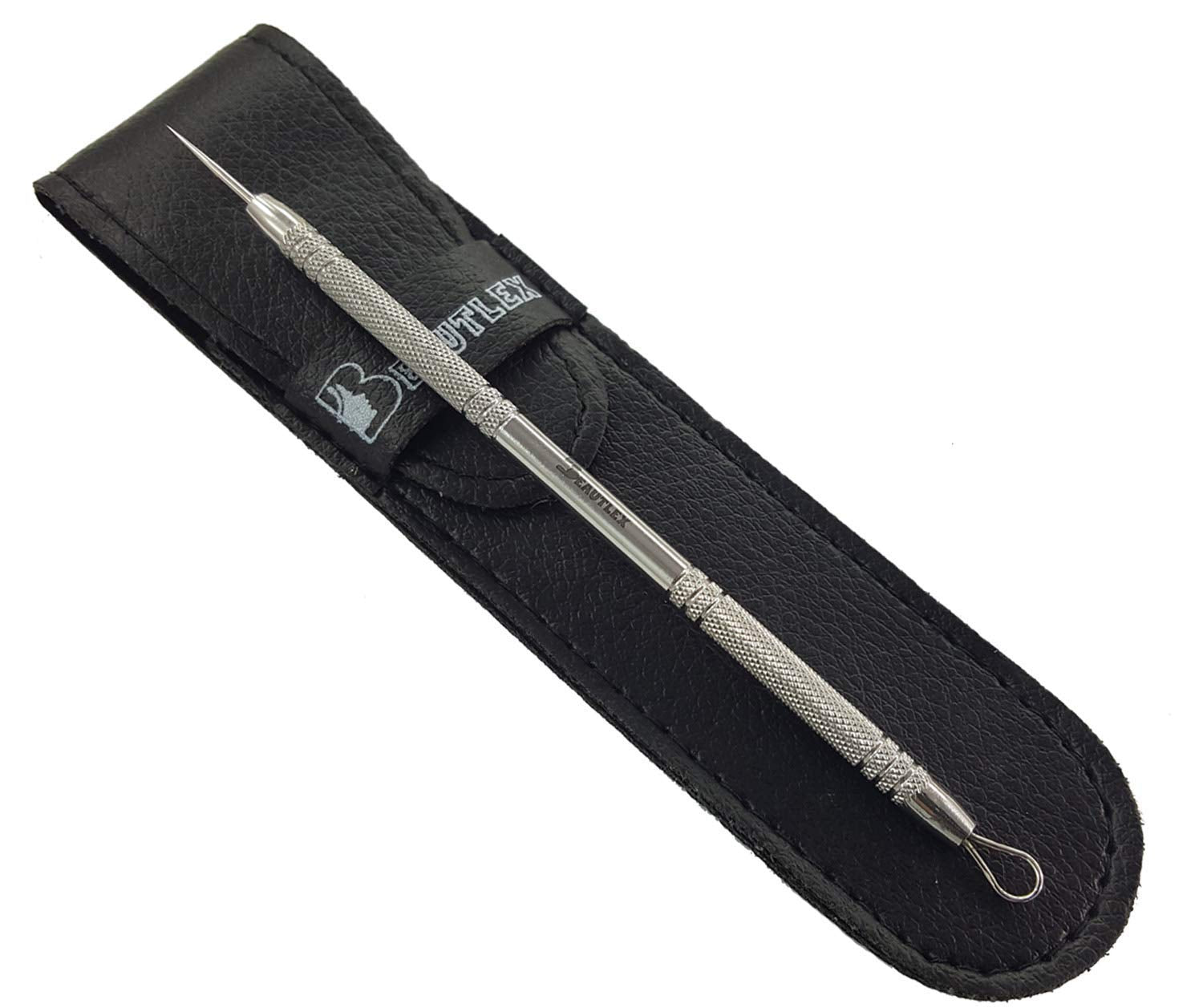 Lancet for Facial Milia Remover and Whitehead Extractor. Double Ended Angled Circle Loop & Sharp Needle Pimple Popper Tool. Dermatologists Recommended Design and Comes with Synthetic Leather Storage Health & Beauty > Personal Care > Cosmetics > Cosmetic Tools > Skin Care Tools Beautlex   