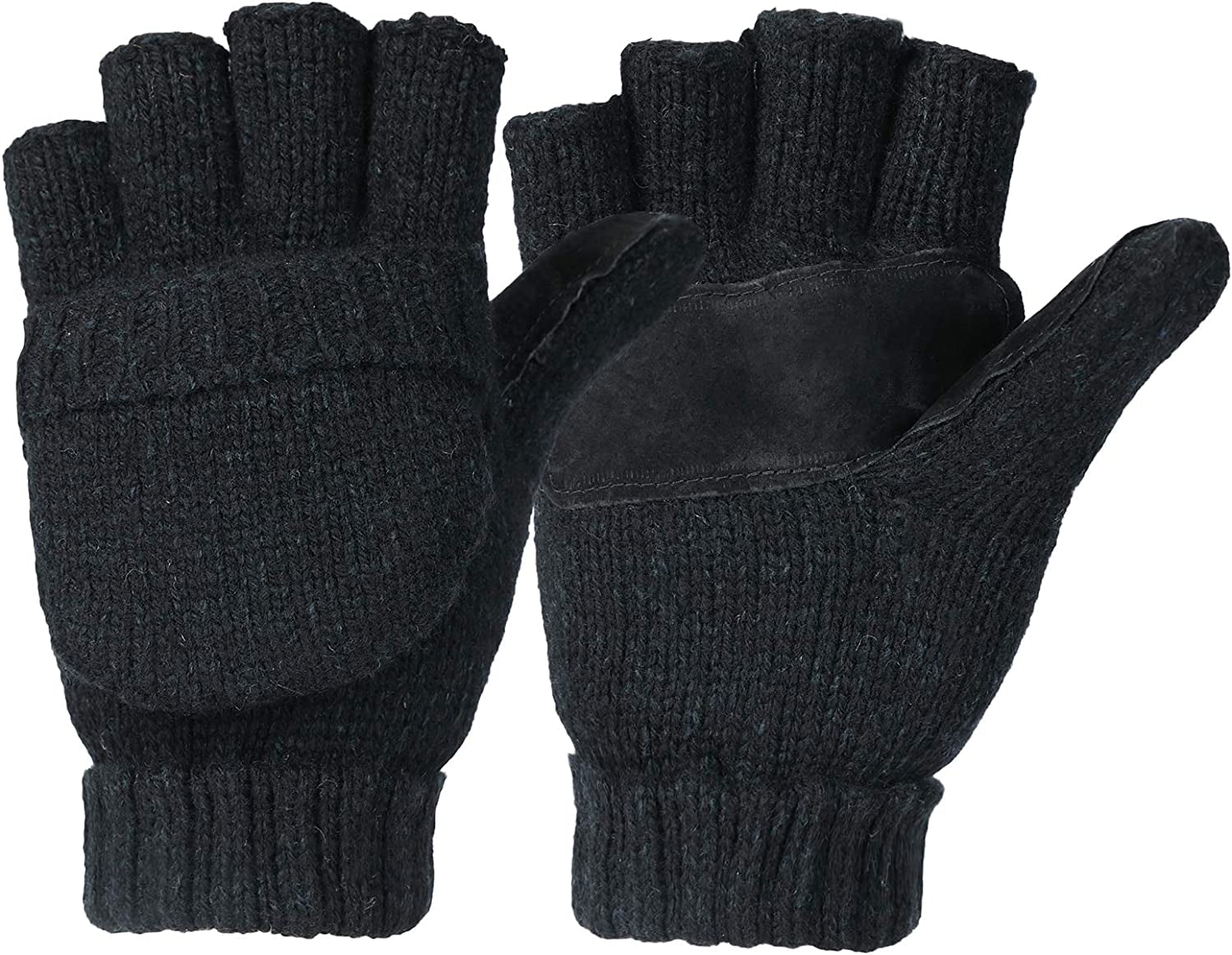 Metog Suede Thinsulate Thermal Insulation Mittens Apparel & Accessories > Clothing Accessories > Gloves & Mittens Metog Black Regular 
