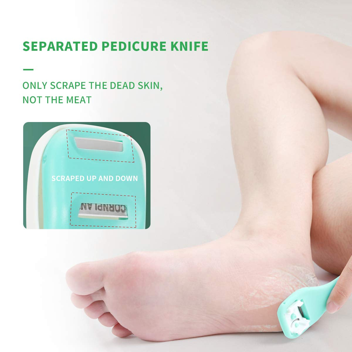Professional Pedicure Kit SOFYE Foot Files Set Tools Double Sided Files Exfoliating Prevent Dead Skin Foot Skin Care Tool Set Salon Pedicure Kit Washable Effectively 23 in 1-Green Health & Beauty > Personal Care > Foot Care SOFYE   