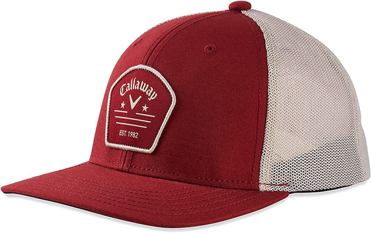 Callaway Golf 2022 Trucker Adjustable Hat Apparel & Accessories > Clothing Accessories > Hats Callaway Dark Red One Size 