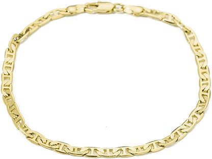 Kelistom Gold Anklet for Women Teen Girls, 14K Gold / 18K Gold/Platinum Plated Flat Mariner Link Chain Ankle Bracelets for Women 9 10 11 Inches Apparel & Accessories > Jewelry > Anklets Tomlee 14K Gold 11.0 Inches 